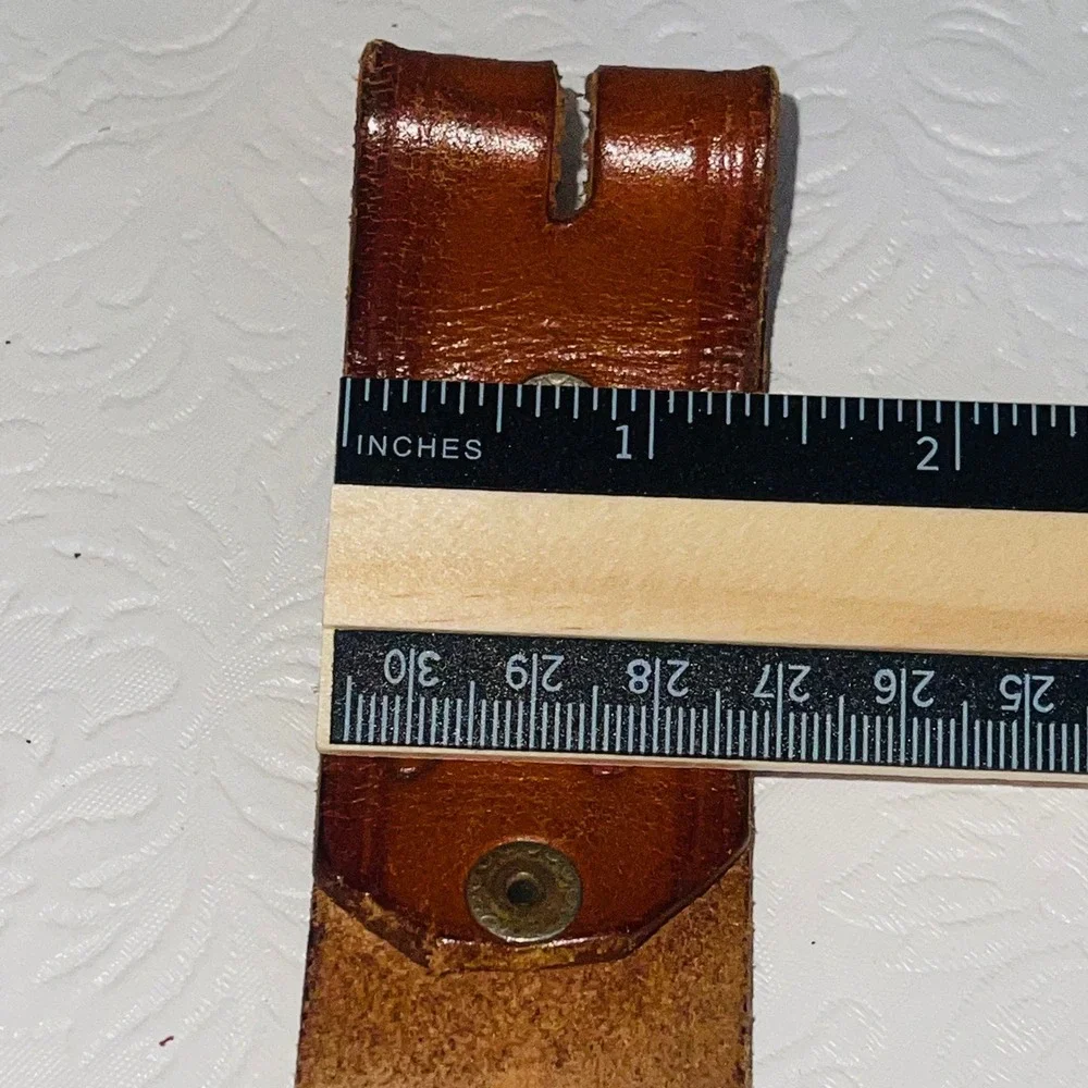 Vintage Men's Hand-Laced Braided Leather Western Belt Strap (Size 36)